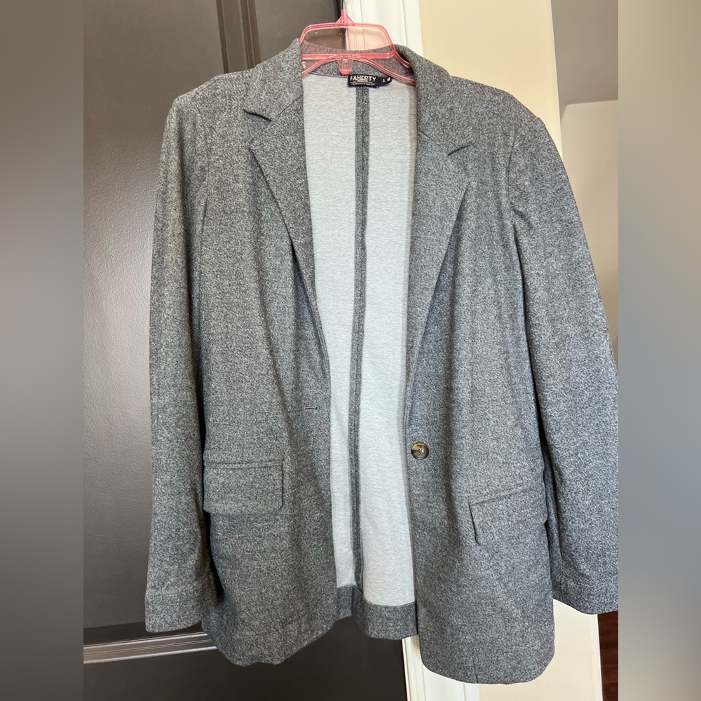 𝑭𝒂𝒉𝒆𝒓𝒕𝒚 Women’s Dream Flannel Blazer in Mountain Charcoal Gray - Picture 5 of 6